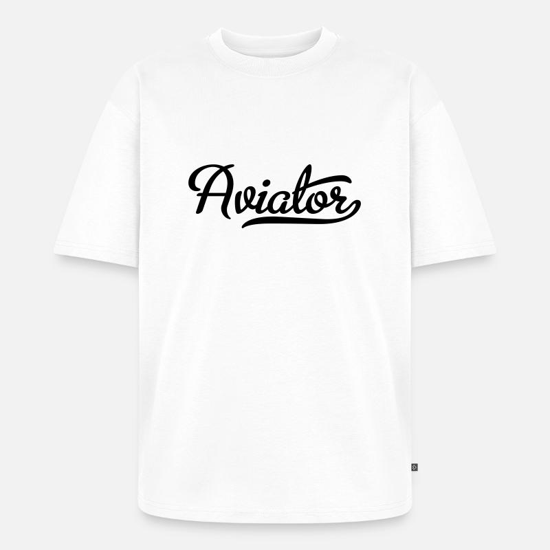 Aviator - Unisex Premium Oversized Bio T-Shirt - Weiß