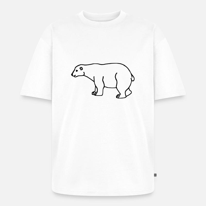 Eisbär - Unisex Premium Oversized Bio T-Shirt - Weiß