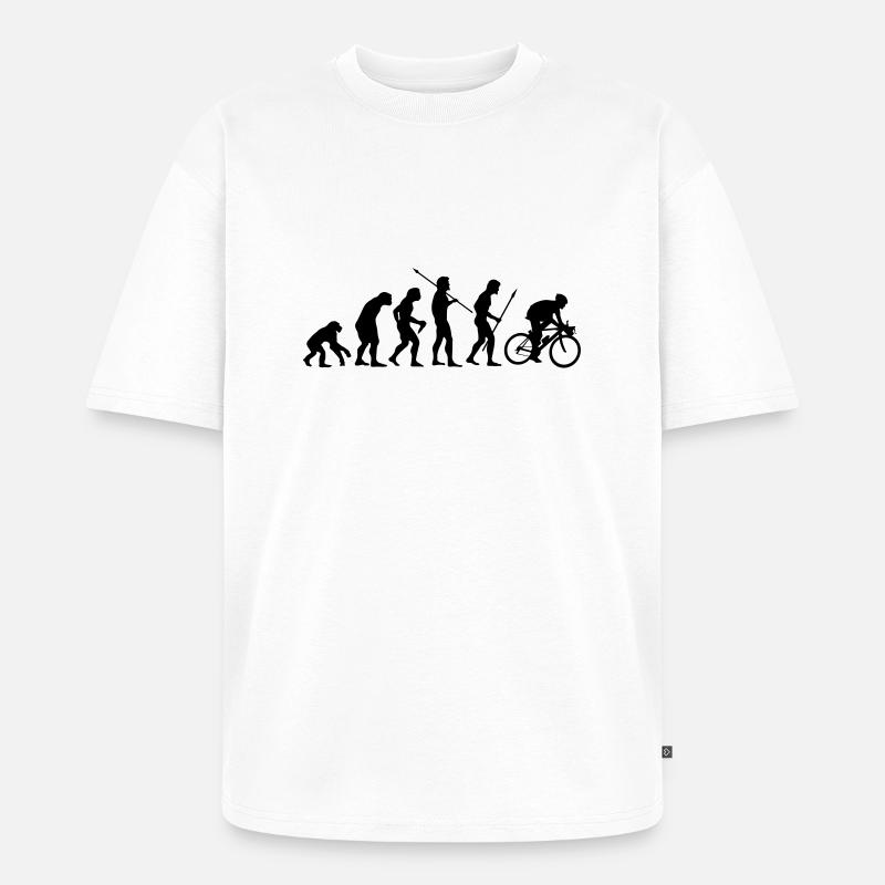 Biker evolution - Unisex Premium Oversized Organic T-Shirt - white