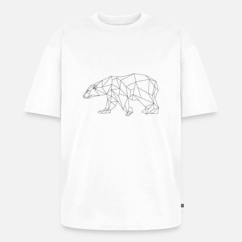 Polygon Eisbär - Unisex Premium Oversized Bio T-Shirt - Weiß