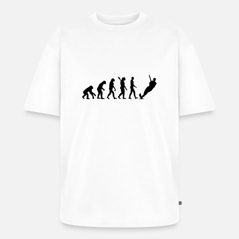 Evolution Water ski - Unisex Premium Oversized Organic T-Shirt - white