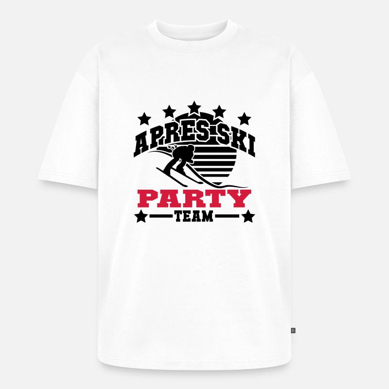 apres_ski_7_2f - Unisex Premium Oversized Bio T-Shirt - Weiß