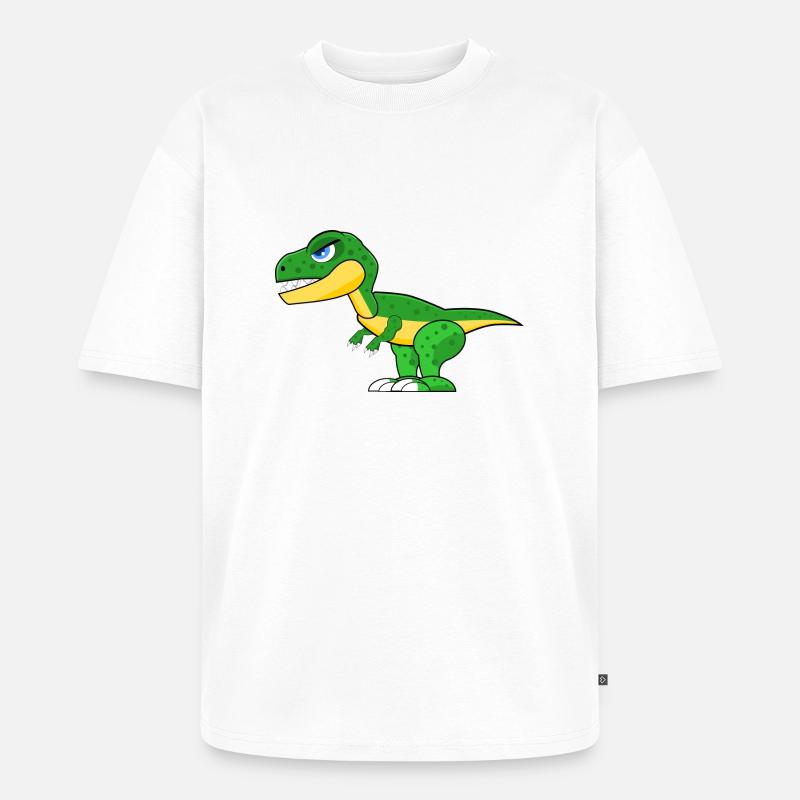 dinosaur - Unisex Premium Oversized Organic T-Shirt - white