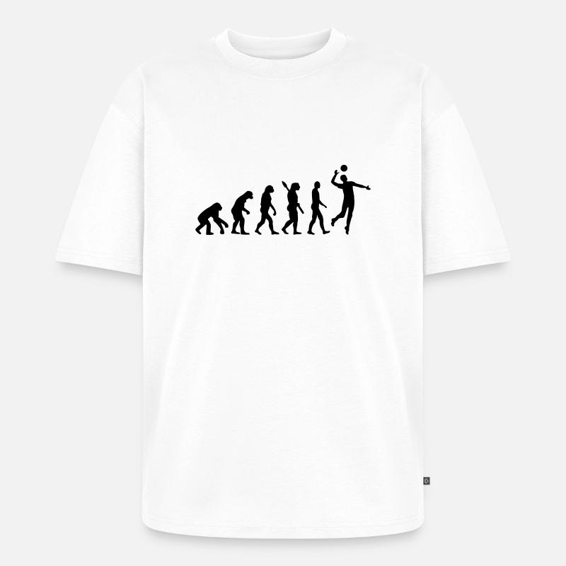 Evolution Volleyball - Unisex Premium Oversized Bio T-Shirt - Weiß