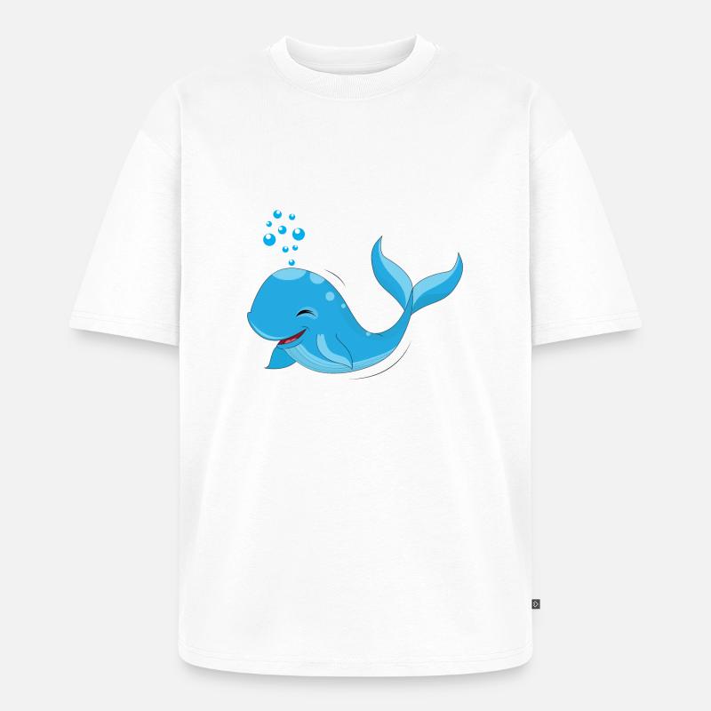 Wal - Unisex Premium Oversized Bio T-Shirt - Weiß