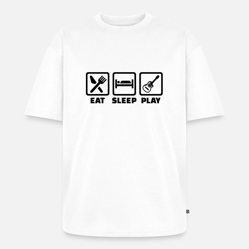 Gitarre - Unisex Premium Oversized Bio T-Shirt - Weiß