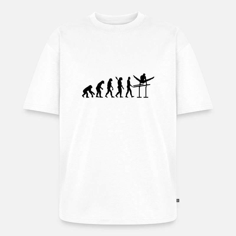 Evolution Gymnastics - Unisex Premium Oversized Organic T-Shirt - white