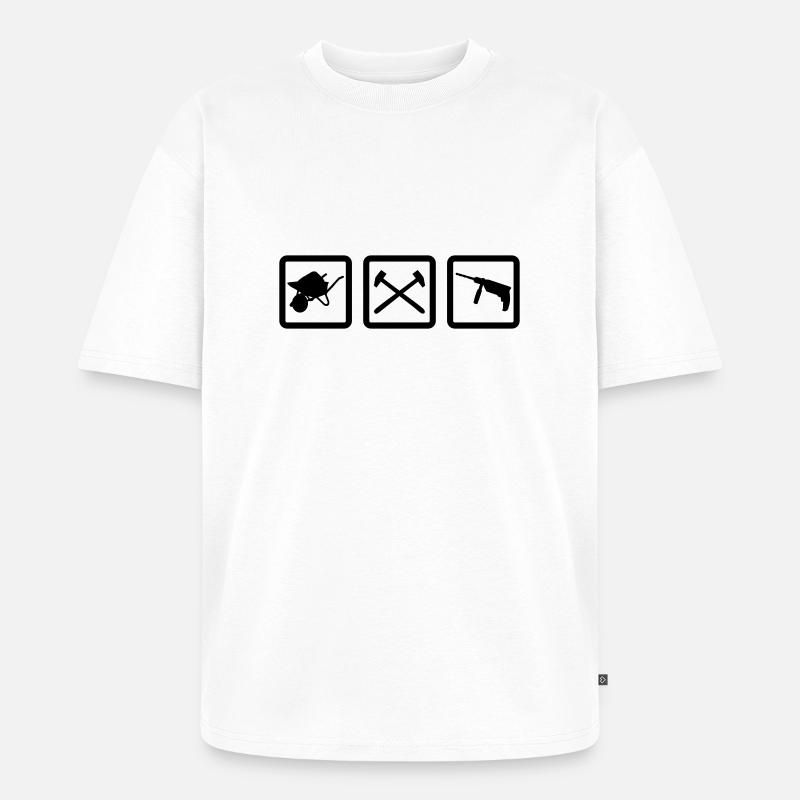 Handwerker Gear - Unisex Premium Oversized Bio T-Shirt - Weiß