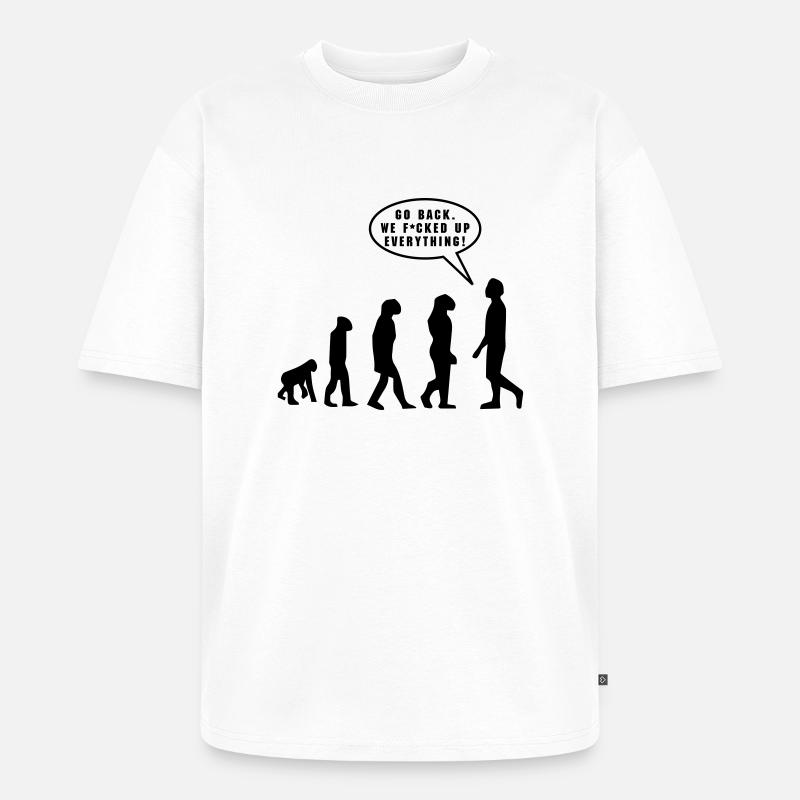 Evolution - T-shirt Premium bio oversize Unisexe - blanc