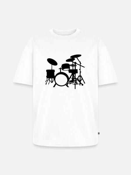 Drums - Unisex Premium Oversized Organic T-Shirt - white