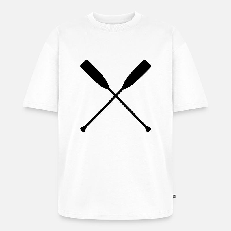 Rowing Paddles - Unisex Premium Oversized Bio T-Shirt - Weiß