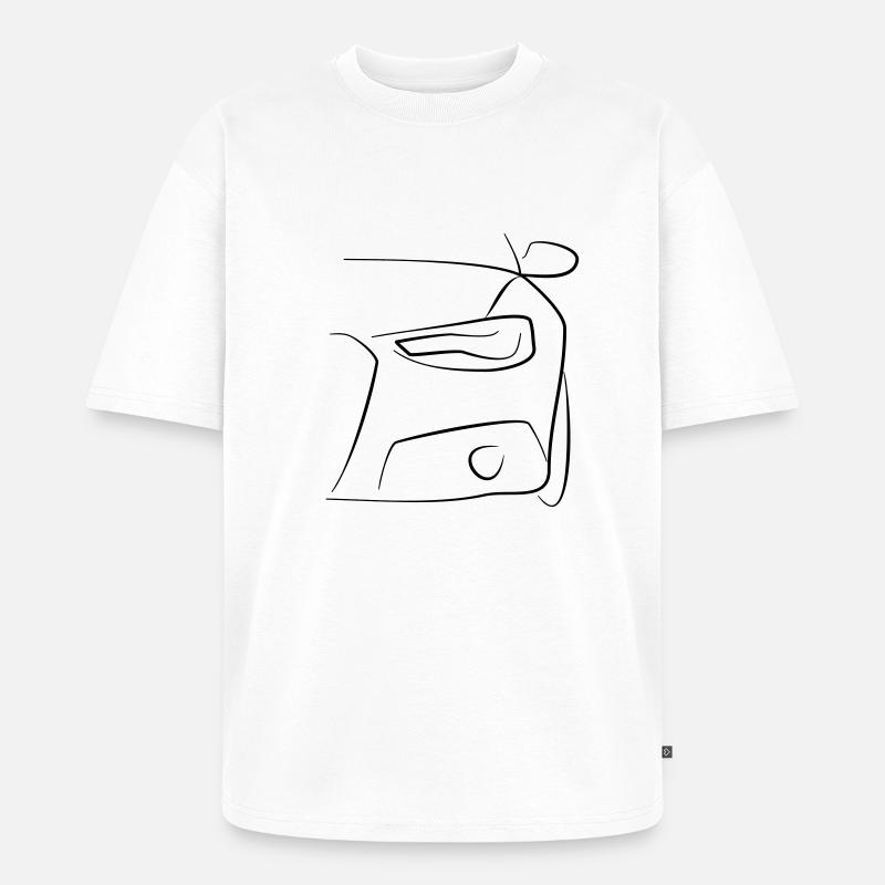 Auto Front Scheinwerfer Tribal - Unisex Premium Oversized Bio T-Shirt - Weiß