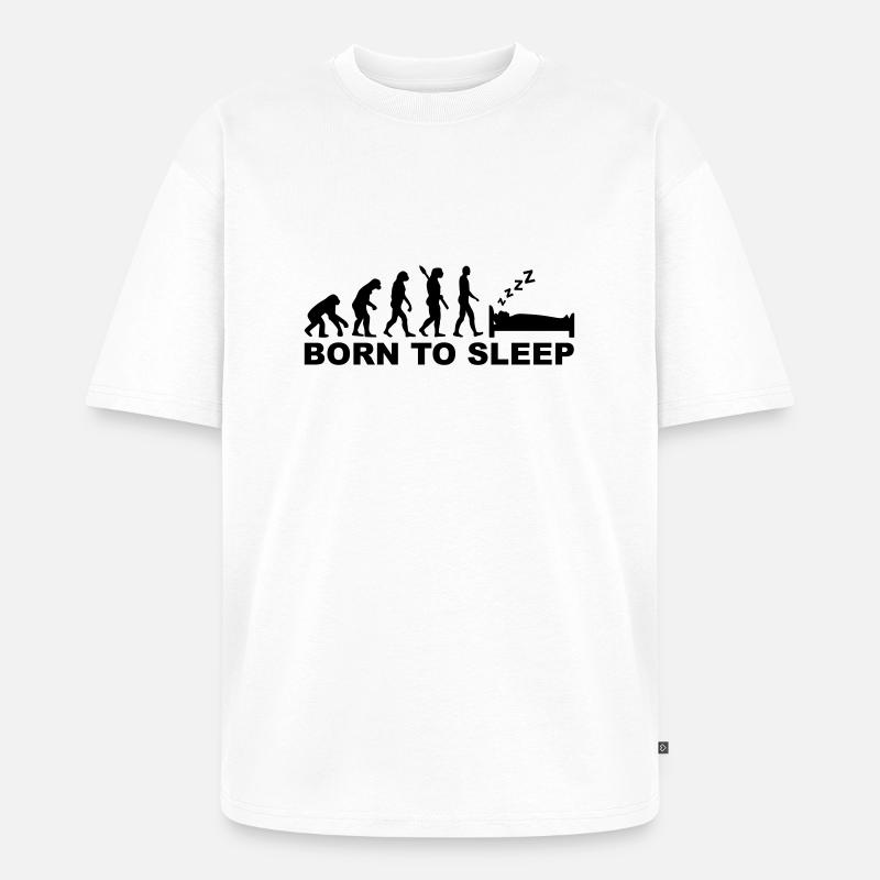 Evolution Dormir - T-shirt Premium bio oversize Unisexe - blanc