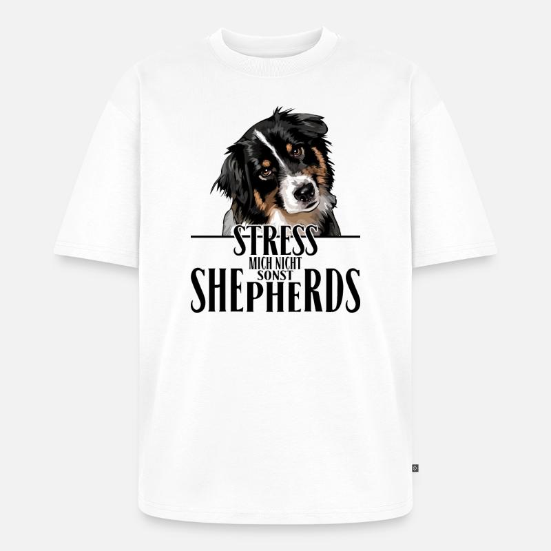 AUSTRALIAN SHEPHERD Spruch Wilsigns Aussie - Unisex Premium Oversized Bio T-Shirt - Weiß