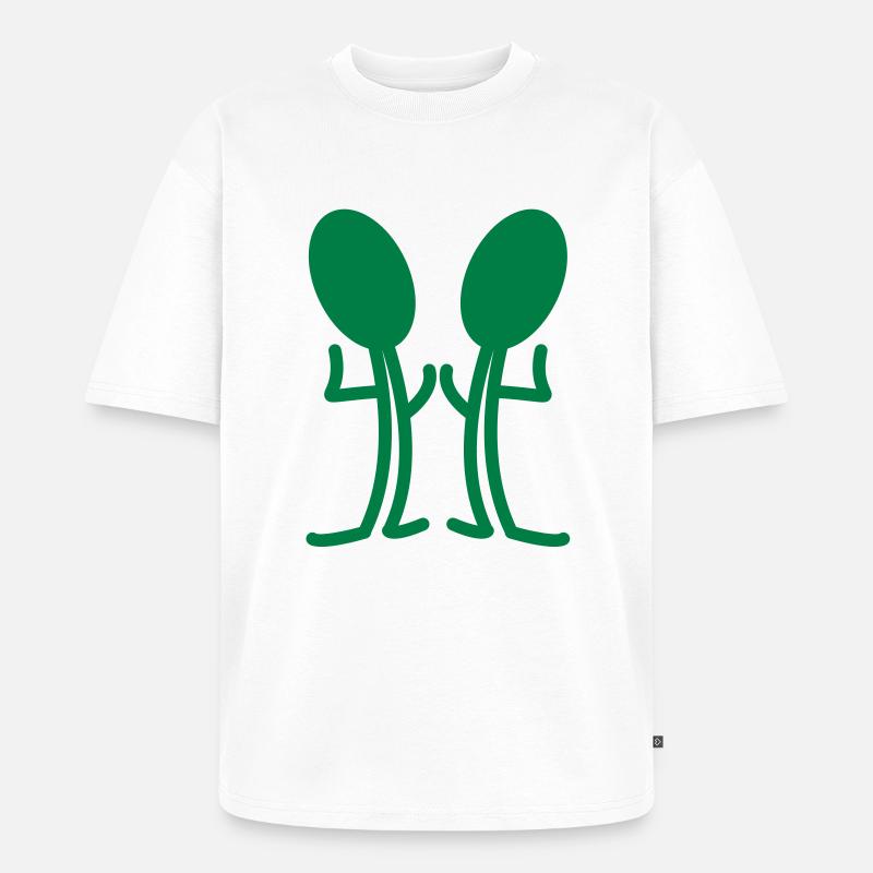 zwillinge - Unisex Premium Oversized Bio T-Shirt - Weiß