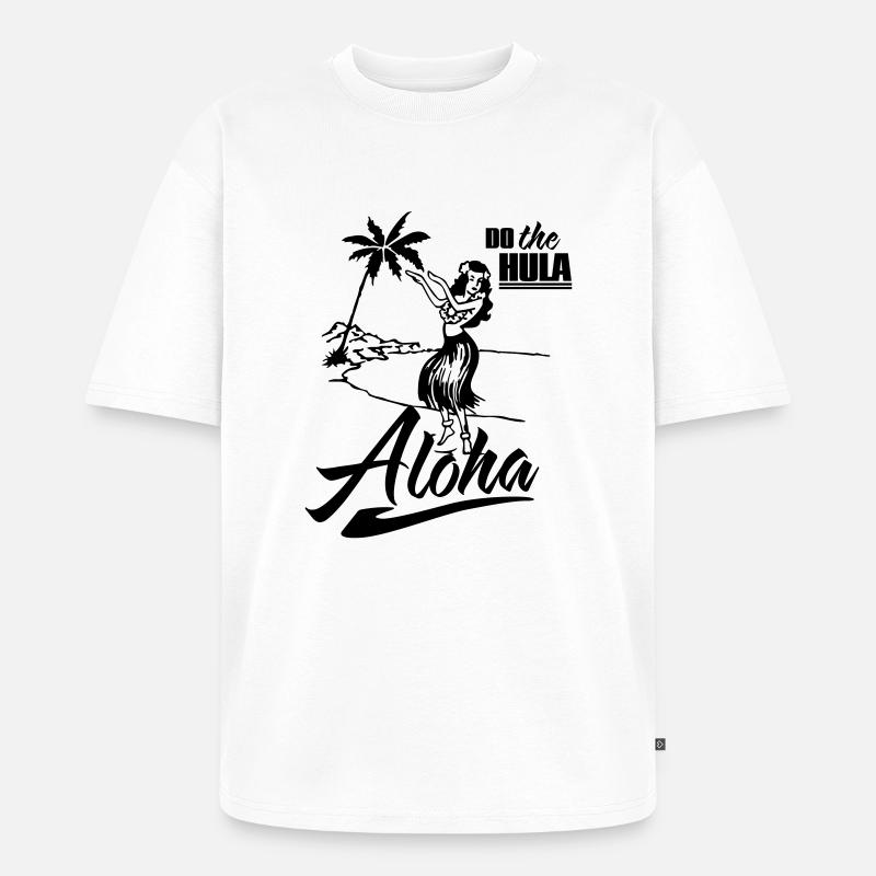 Aloha - Unisex Premium Oversized Bio T-Shirt - Weiß