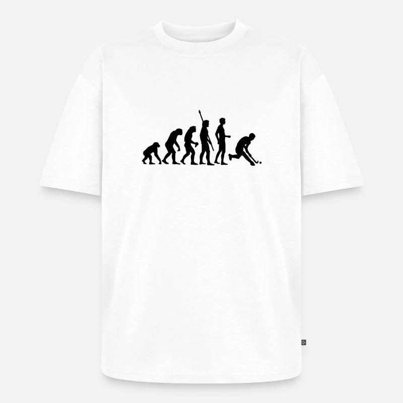 evolution_herren_hockey_1c - T-shirt Premium bio oversize Unisexe - blanc