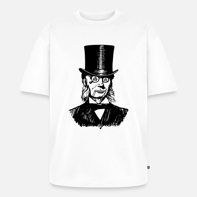 Mr.anarchy - T-shirt Premium bio oversize Unisexe - blanc