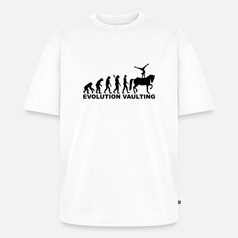Evolution Vaulting - Unisex Premium Oversized Organic T-Shirt - white