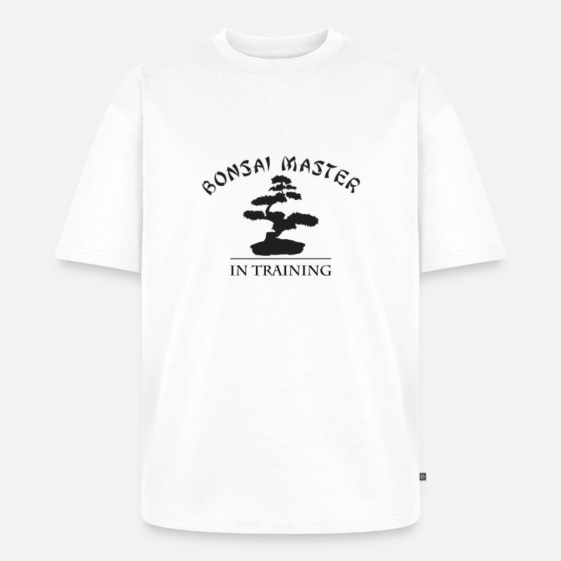 Bonsai Master in Training - Unisex Premium Oversized Bio T-Shirt - Weiß