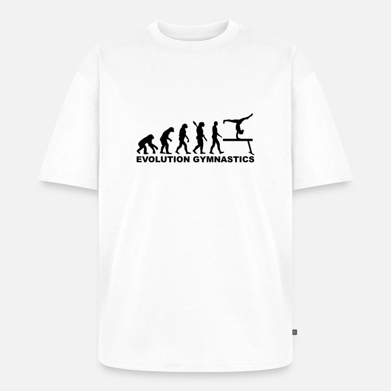 Evolution Gymnastics - T-shirt Premium bio oversize Unisexe - blanc
