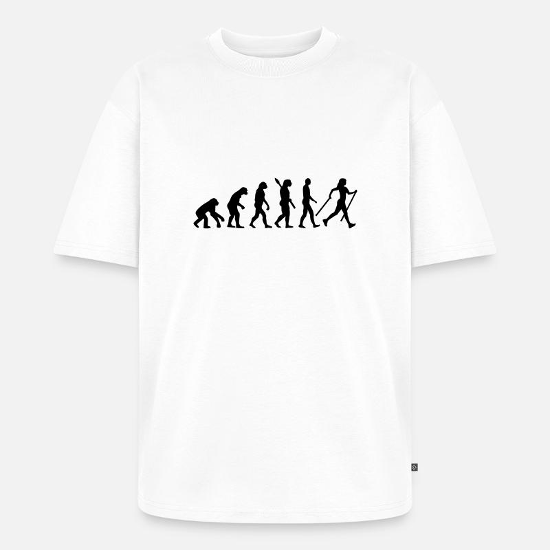 Evolution Nordic Walking - Unisex Premium Oversized Bio T-Shirt - Weiß