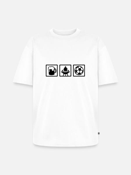 Griller - T-shirt Premium bio oversize Unisexe - blanc