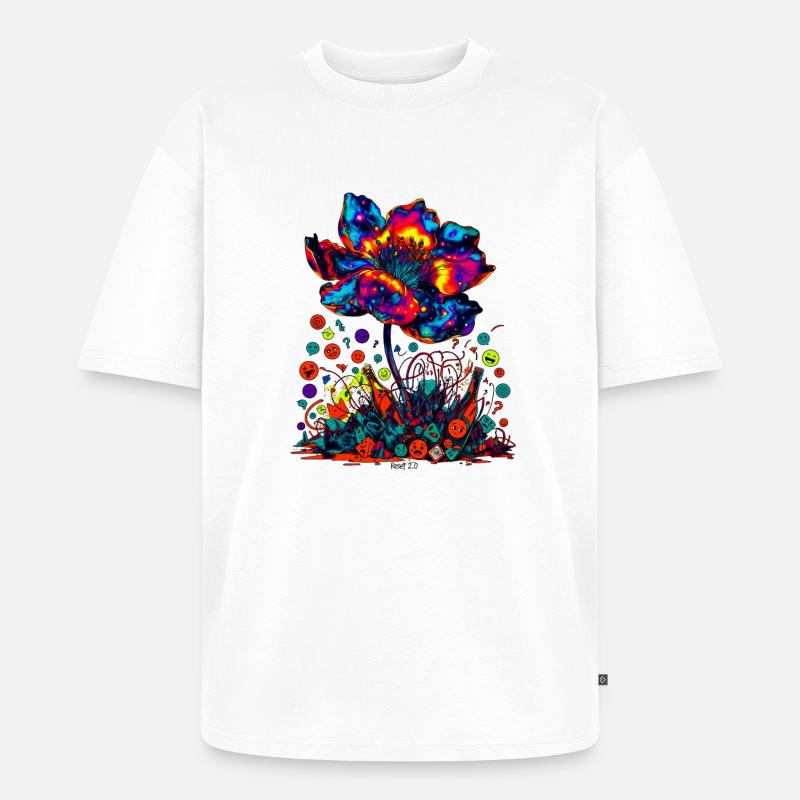 Cosmic Reset Bloom 2.0 - Unisex Premium Oversized Bio T-Shirt - Weiß