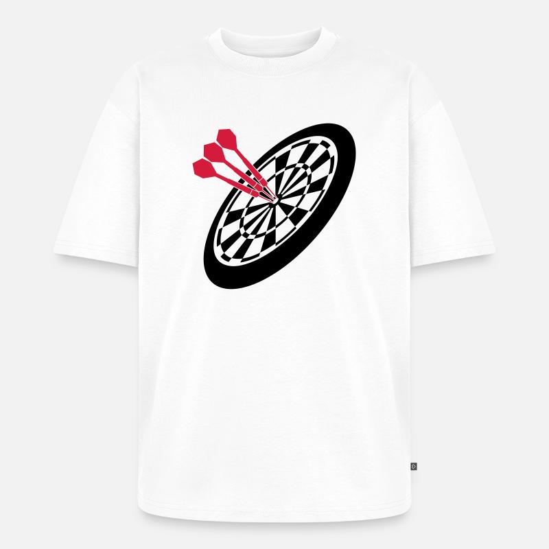 Dart Sport - Unisex Premium Oversized Bio T-Shirt - Weiß