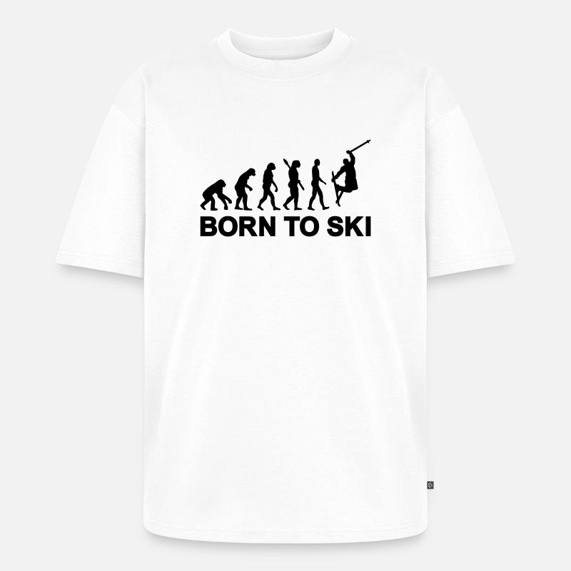 Evolution Ski - Unisex Premium Oversized Bio T-Shirt - Weiß