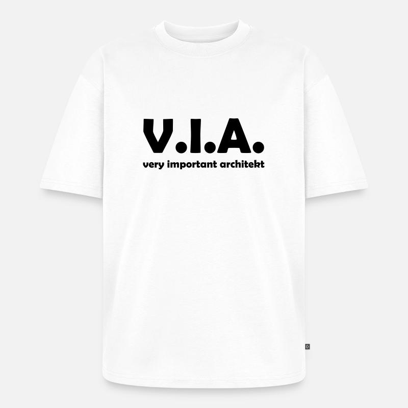 architekt - Unisex Premium Oversized Bio T-Shirt - Weiß
