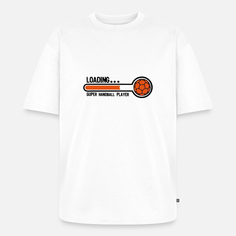 handball loading super player1 - T-shirt Premium bio oversize Unisexe - blanc