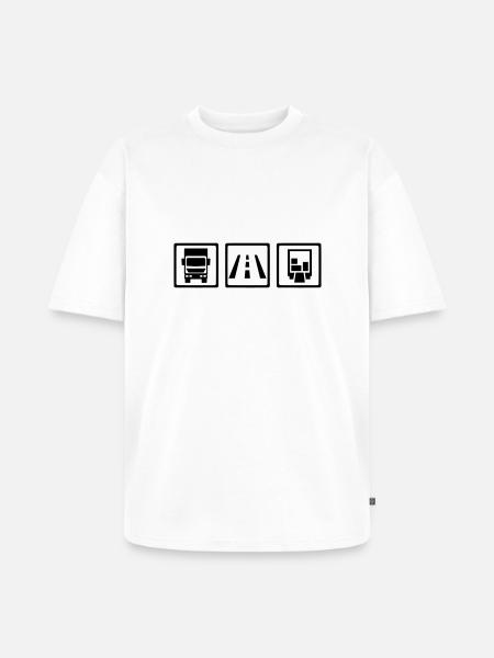 Truck - Unisex Premium Oversized Organic T-Shirt - white
