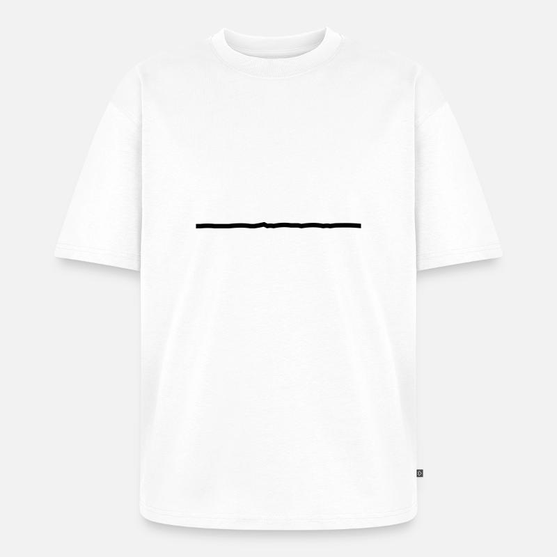 ligne - T-shirt Premium bio oversize Unisexe - blanc