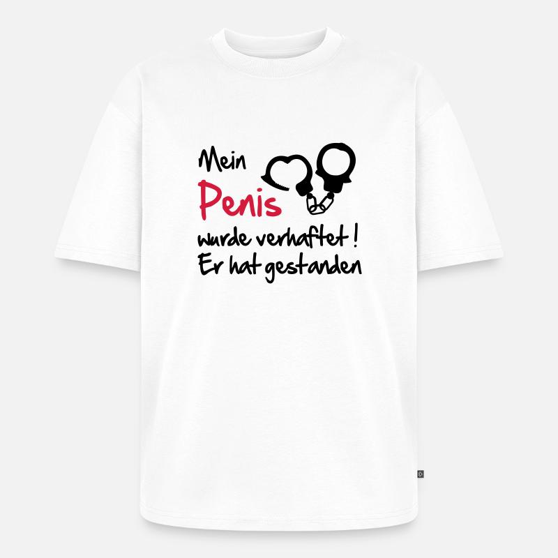 penis - Unisex Premium Oversized Bio T-Shirt - Weiß
