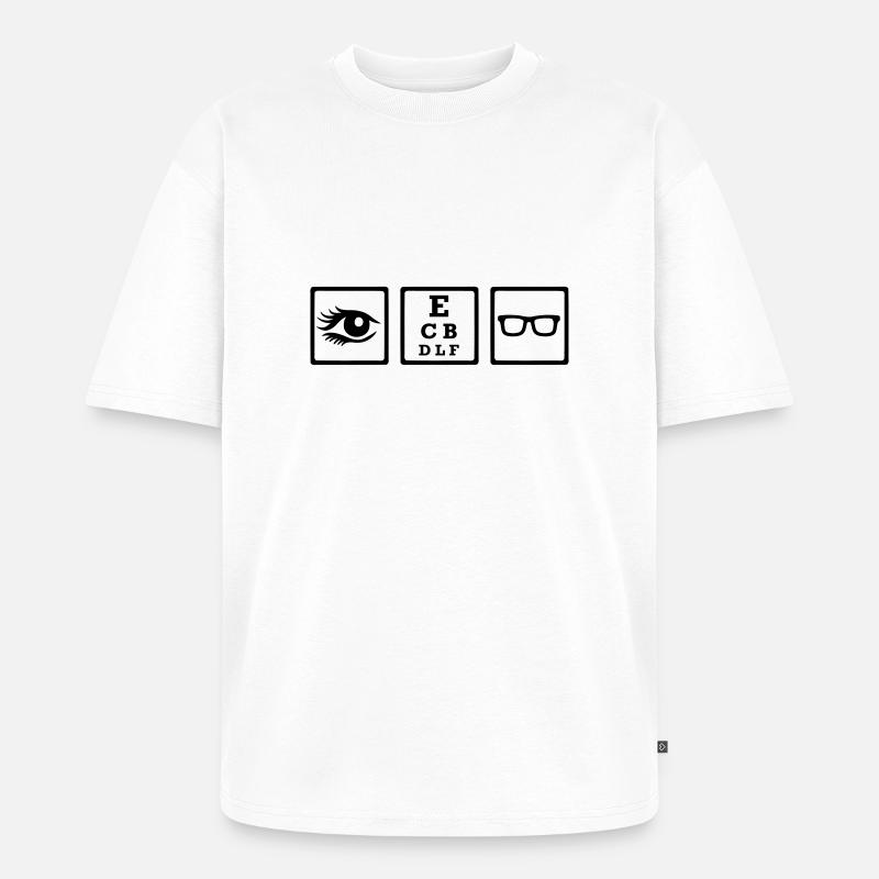 Optiker - Unisex Premium Oversized Bio T-Shirt - Weiß