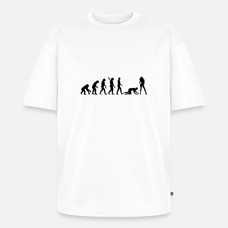 Evolution marriage - Unisex Premium Oversized Organic T-Shirt - white