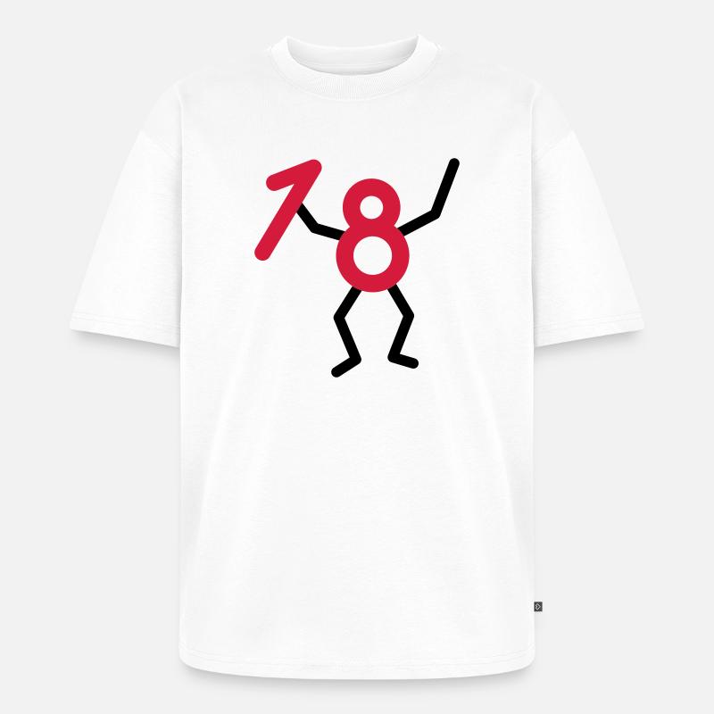 Endlich18 ! - Unisex Premium Oversized Bio T-Shirt - Weiß