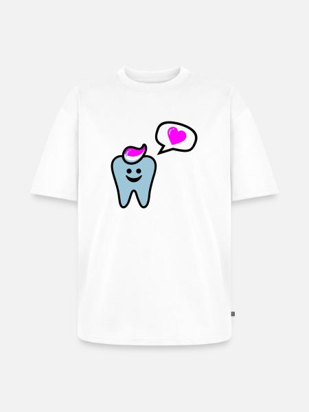 zahn punk zahnarzt dentist - Unisex Premium Oversized Organic T-Shirt - white