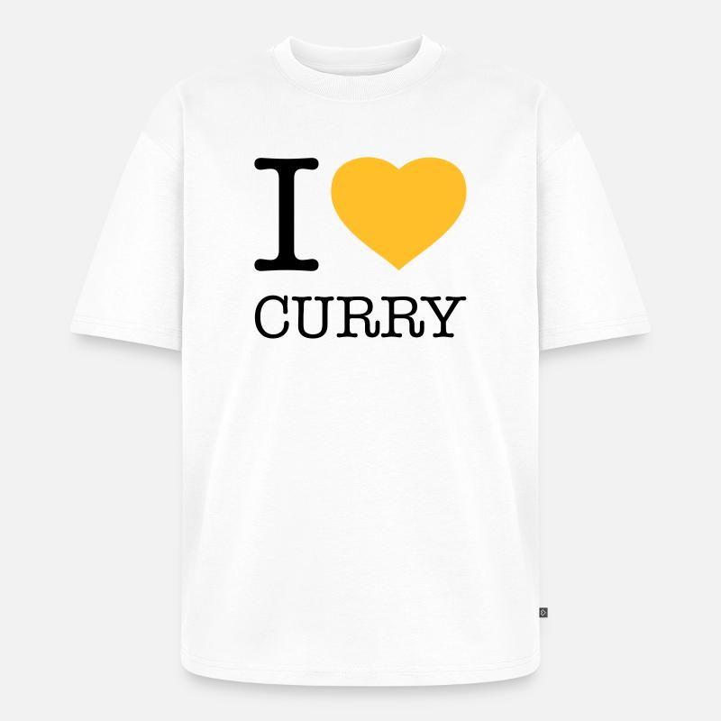 I LOVE CURRY - Unisex Premium Oversized Bio T-Shirt - Weiß