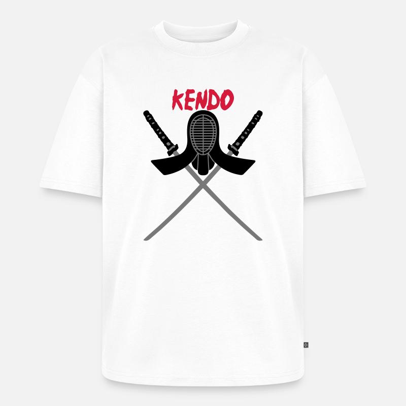 KENDO - Unisex Premium Oversized Bio T-Shirt - Weiß
