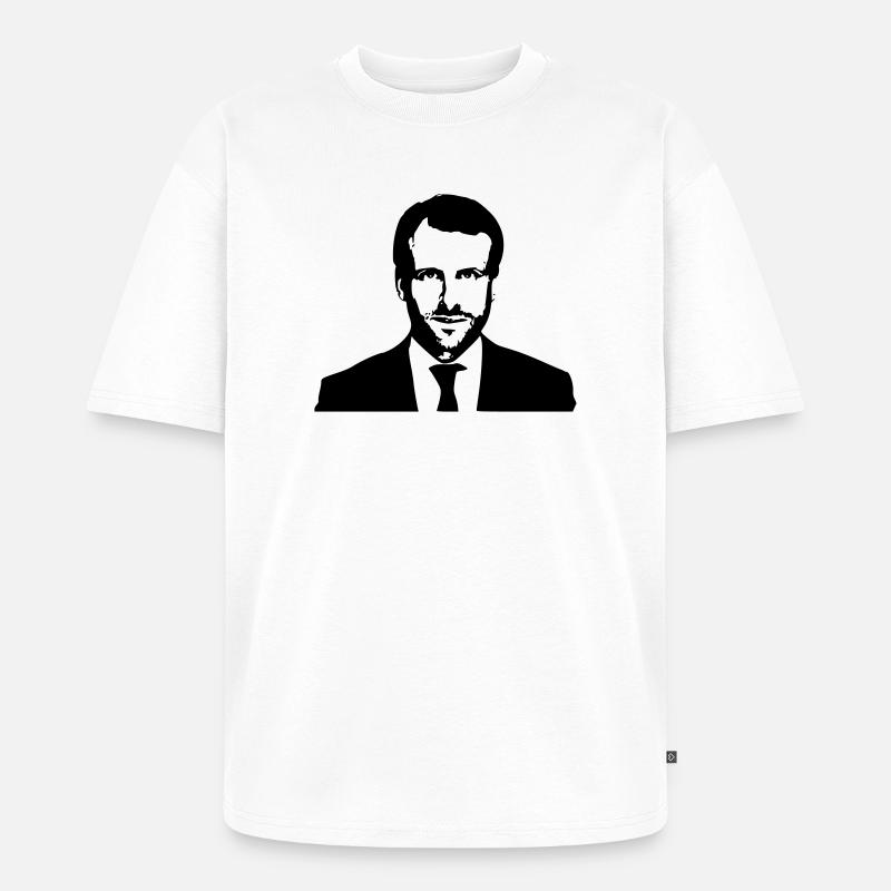 Macron Président - T-shirt Premium bio oversize Unisexe - blanc