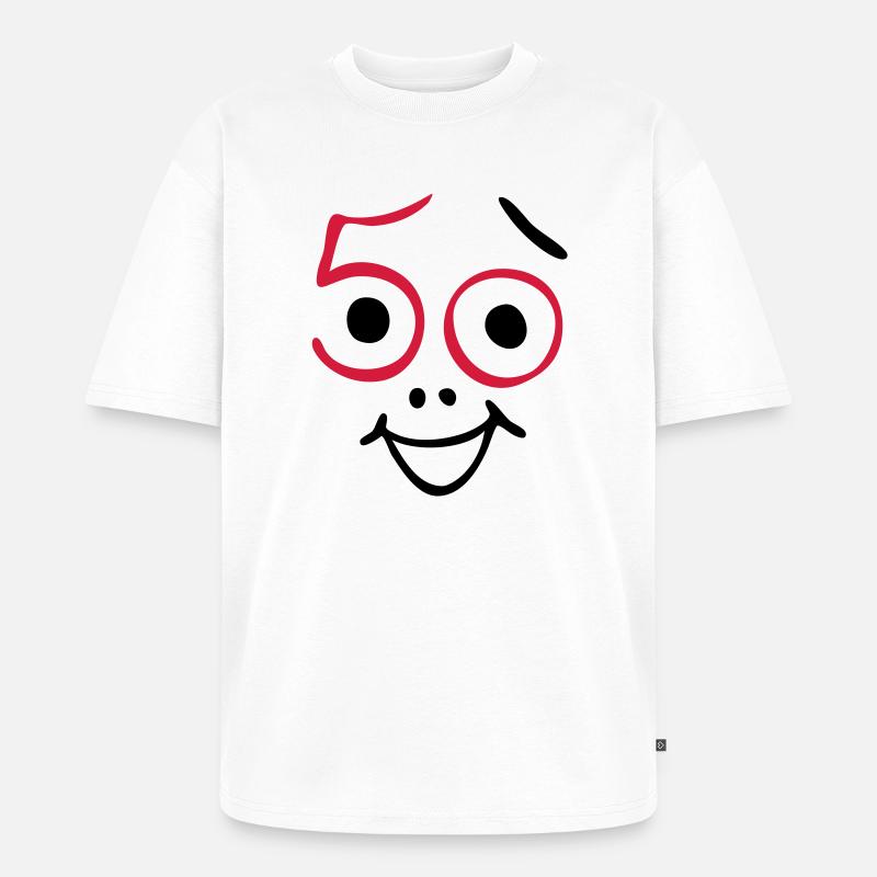 50 Jahre und noch frisch ! - Unisex Premium Oversized Bio T-Shirt - Weiß