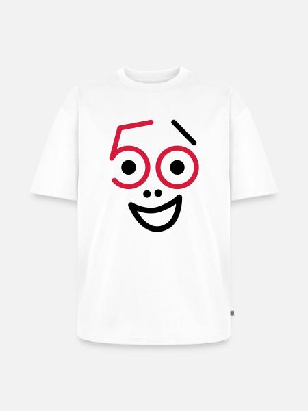 50 years old and still fresh! - Unisex Premium Oversized Organic T-Shirt - white