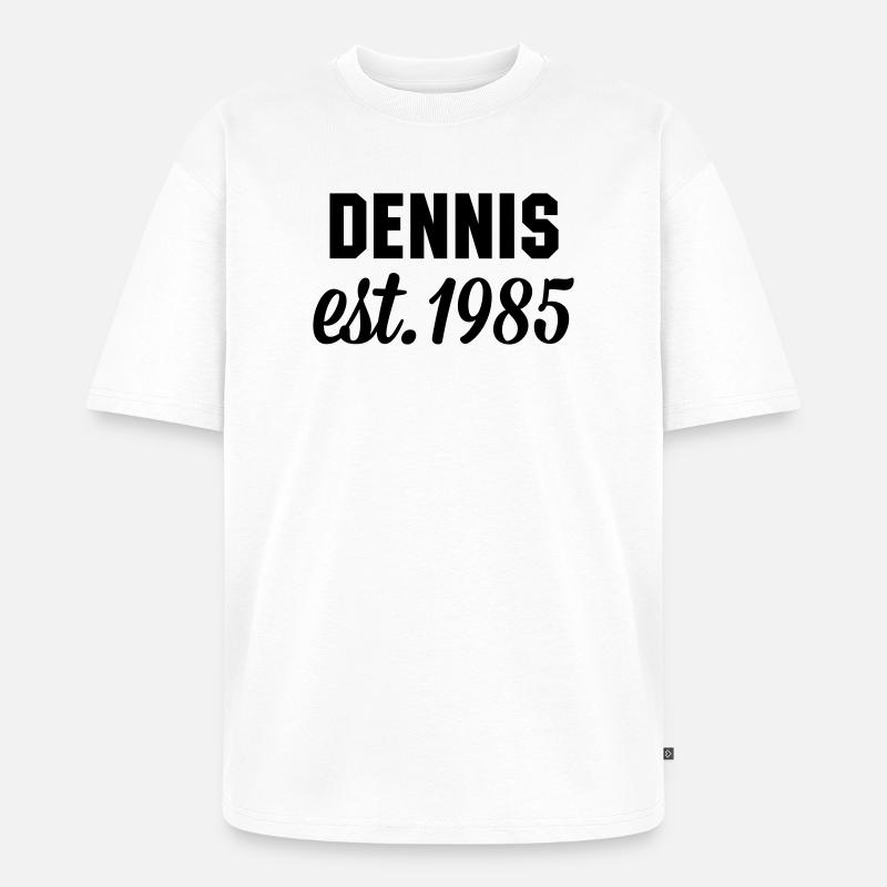 Dennis est 1985 - Unisex Premium Oversized Bio T-Shirt - Weiß