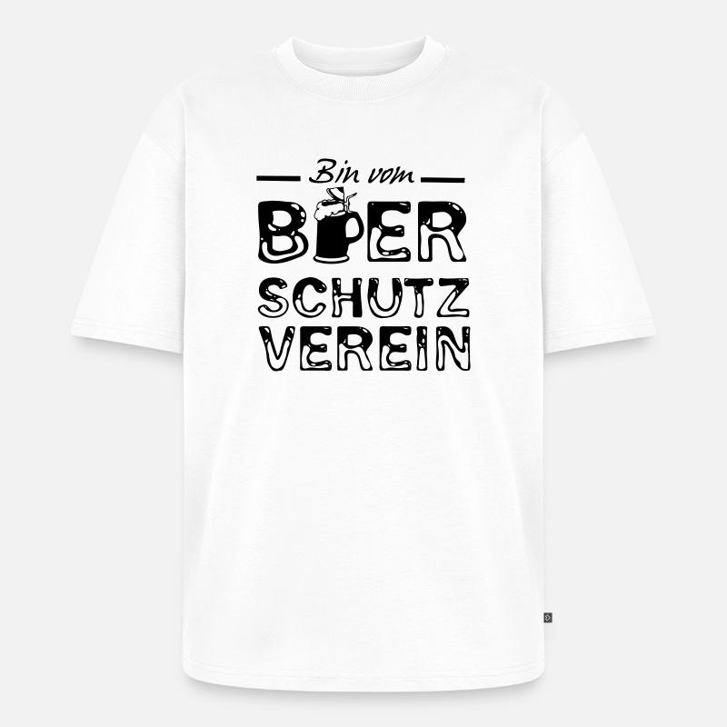 Bier Spruch Sprüche lustig Geschenk - Unisex Premium Oversized Bio T-Shirt - Weiß