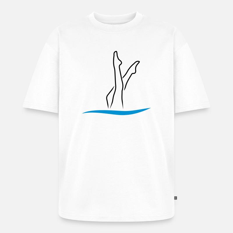 synchronized swimming - Unisex Premium Oversized Organic T-Shirt - white