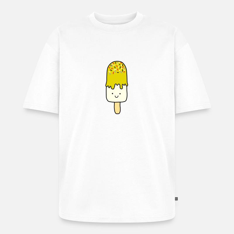 Eiscreme Eis Essen - Unisex Premium Oversized Bio T-Shirt - Weiß