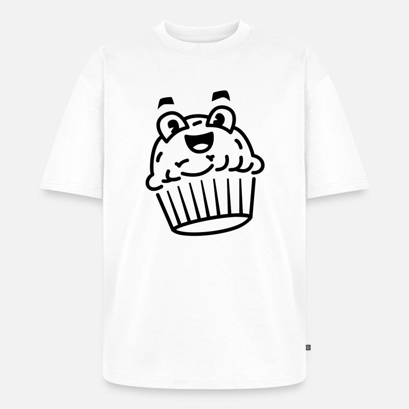 Cupcake - Unisex Premium Oversized Organic T-Shirt - white