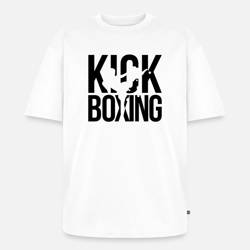 kick boxing kickboxen - Unisex Premium Oversized Bio T-Shirt - Weiß